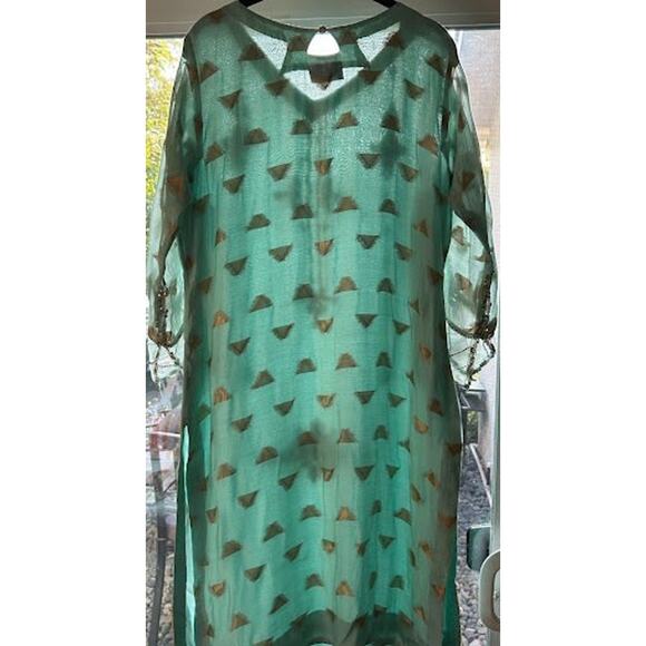 Pakistani Designer Sarosh Salman Dress. Mint Green. Handcrafted - Picture 2 of 9